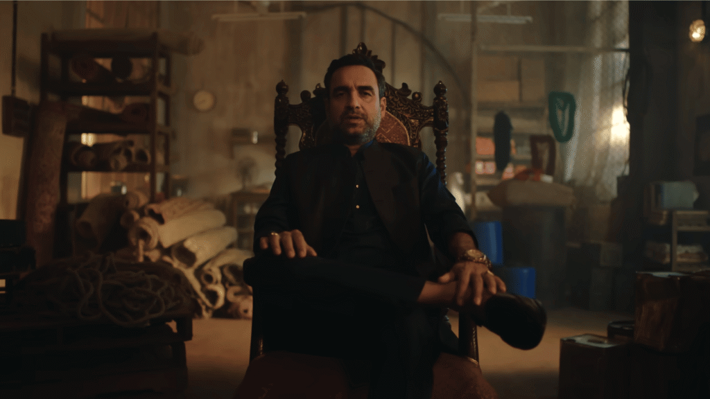 Kaleen Bhaiya played by Pankaj Tripathi sitting on his iconic throne in Mirzapur Amazon Prime Video